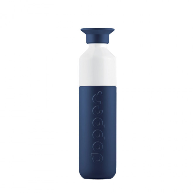 BOUTEILLE EN MÉTAL PERSONNALISÉE DOPPER® 350ML 'LOSTRI' - bleu marine