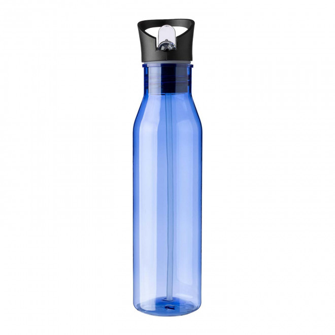 BOUTEILLE RPET PERSONNALISABLE 730ML AVEC PAILLE 'SIMCOE' - bleu