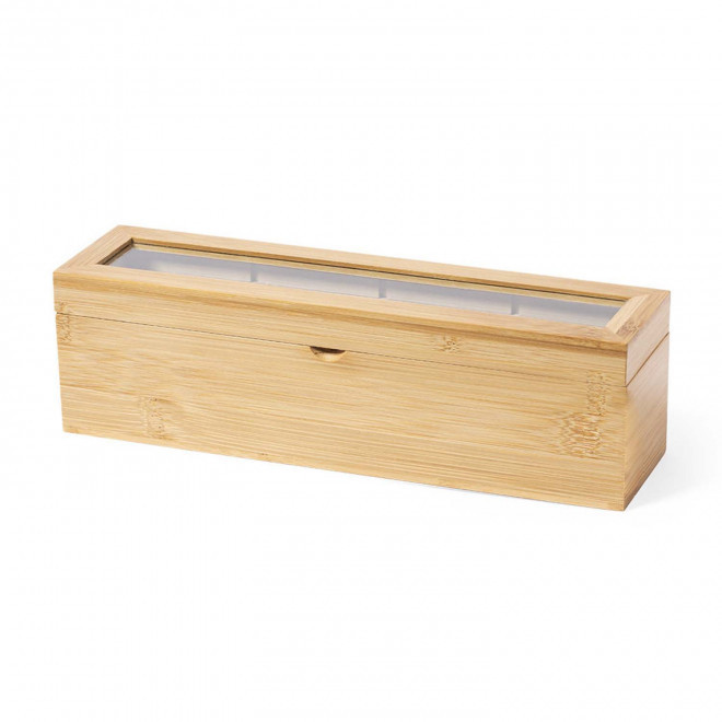 BOITE A THE PERSONNALISABLE EN BAMBOU 'DANLO' - bois