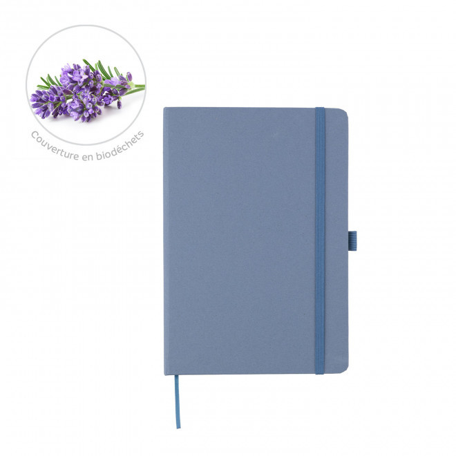 CARNET A5 PERSONNALISE BIODECHETS 'HORUBIO' - bleu