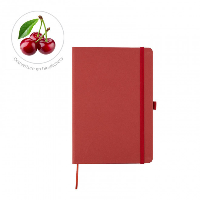 CARNET A5 PERSONNALISE BIODECHETS 'HORUBIO' - rouge