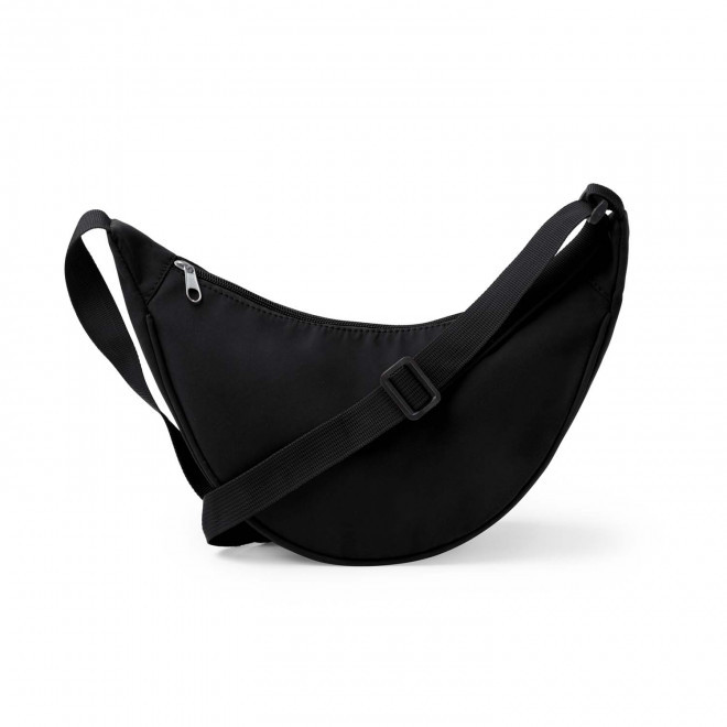 SAC BANANE NYLON RECYCLE PERSONNALISABLE 'POKY' - noir