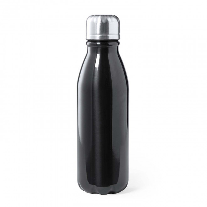 BOUTEILLE EN ALUMINIUM 550ML PERSONNALISABLE 'FIERRA' - noir