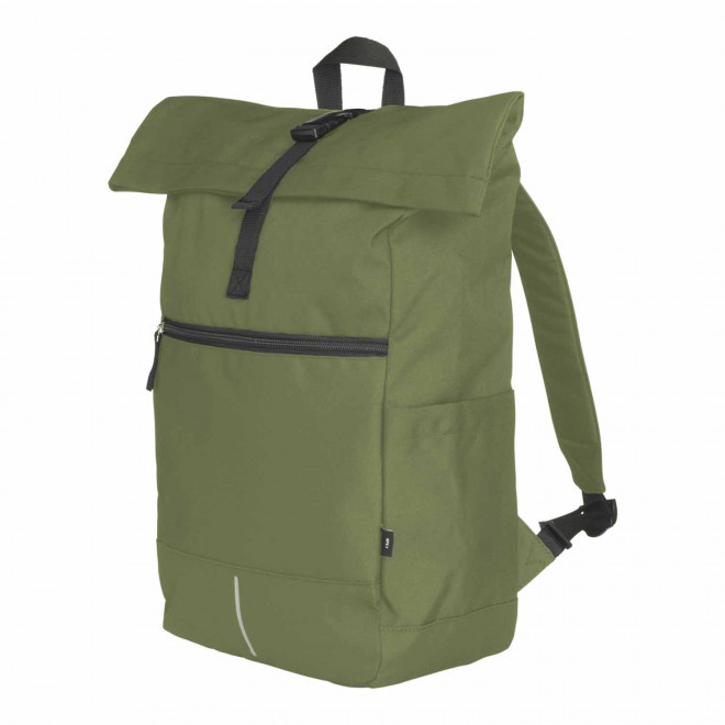 SAC A DOS ROLLTOP RPET PERSONNALISABLE 'ROLLAX' - vert olive