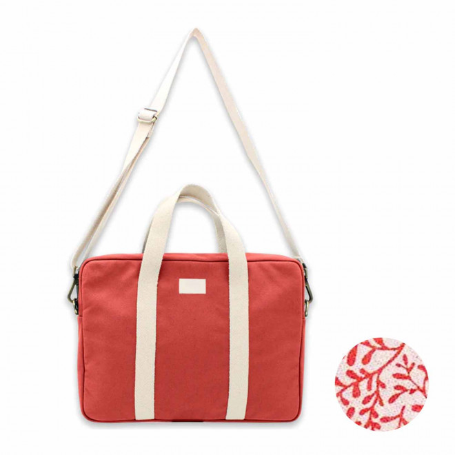 SAC ORDINATEUR PERSONNALISABLE STUDIO BY HINDBAG 'LUIS' - rouge