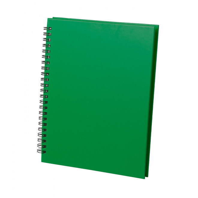CARNET A5 PERSONNALISABLE EN CARTON RECYCLE 'RALIA' - vert