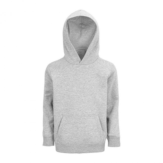 SWEAT-SHIRT ENFANT PERSONNALISÉ CAPUCHE 'STELLAR KIDS' - gris chiné