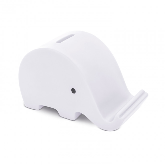 TIRELIRE ELEPHANT PERSONNALISABLE 'ELEPHANTI' - blanc