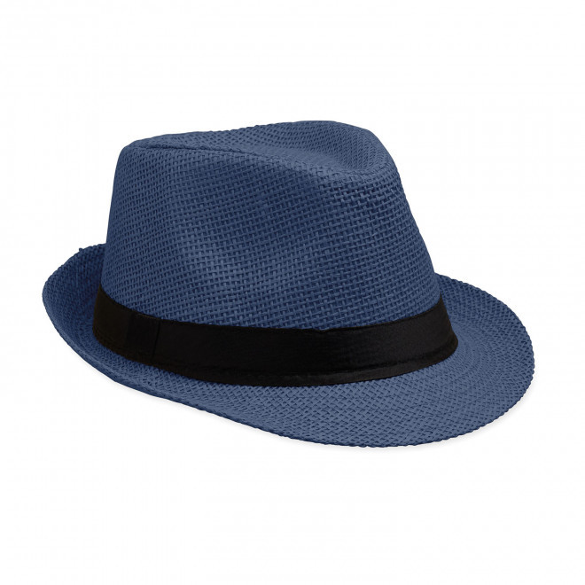 CHAPEAU PERSONNALISABLE 'COBOCHIC PAILLE COLOR' - bleu