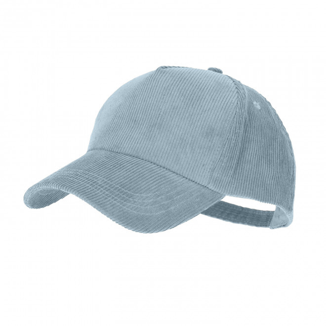 CASQUETTE PERSONNALISABLE VELOURS 'CORDUCAP' - bleu clair