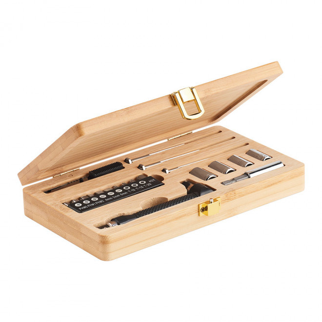 SET D'OUTILS PERSONNALISÉ EN BAMBOU 'TYKALU' - bois