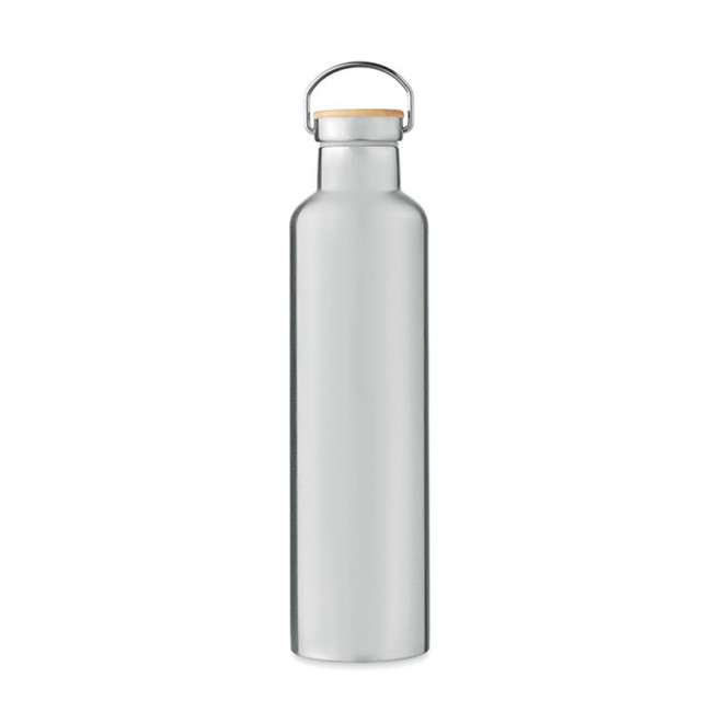 BOUTEILLE ISOTHERME PUBLICITAIRE 1L 'HOLLY' - argenté mat