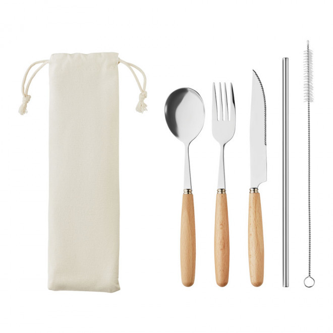 SET DE COUVERTS PERSONNALISÉS 'CUSTA' - beige