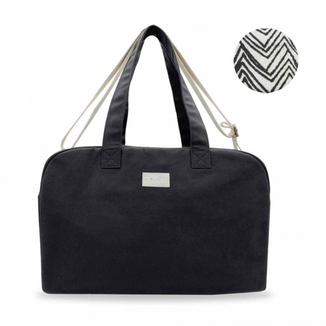 SAC WEEK-END PERSONNALISABLE STUDIO BY HINDBAG 'HUGO' - noir
