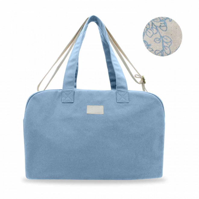 SAC WEEK-END PERSONNALISABLE STUDIO BY HINDBAG 'HUGO' - azur