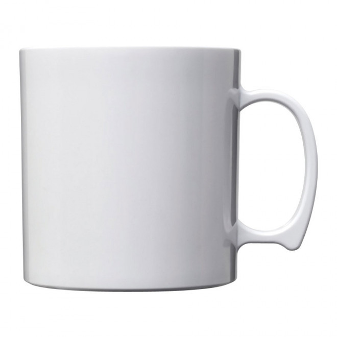 MUG PERSONNALISÉ EN PLASTIQUE 300ML 'POLIKO' - blanc