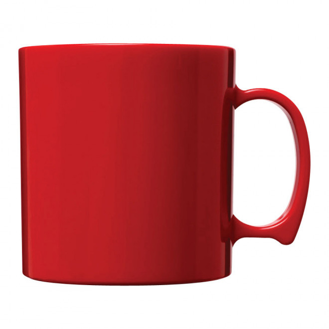 MUG PERSONNALISÉ EN PLASTIQUE 300ML 'POLIKO' - rouge