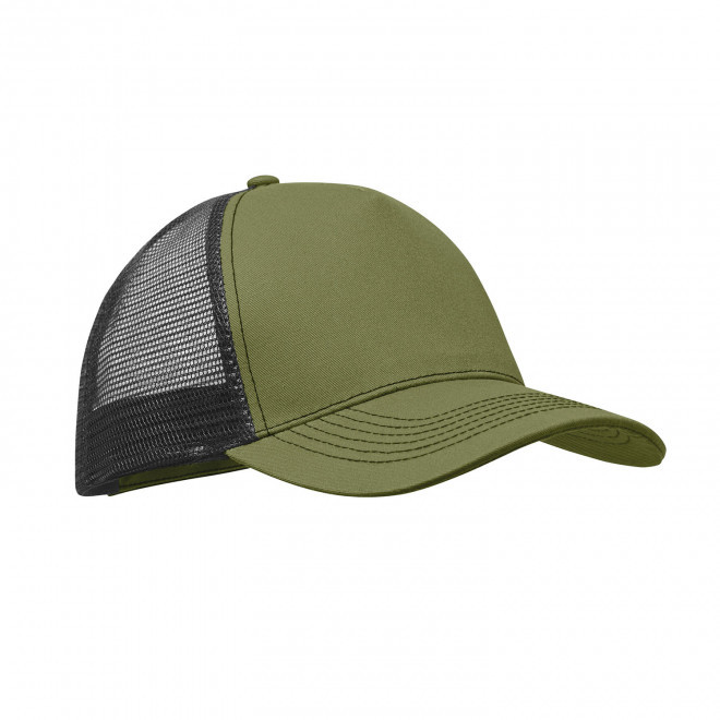CASQUETTE PERSONNALISABLE FILET 'ESSENTIAL MESH COTON' - vert kaki