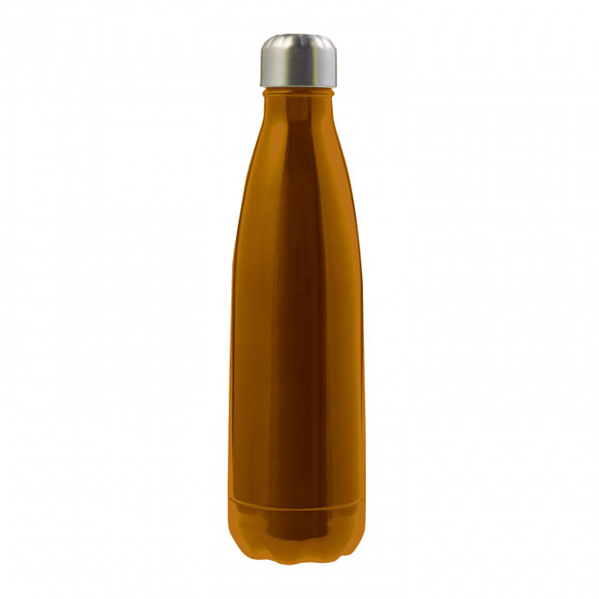 BOUTEILLE EN INOX 650ML PERSONNALISABLE 'BROUDO BRILLANT' - orange