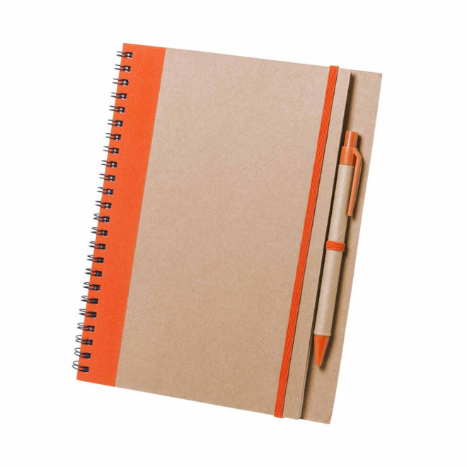 CARNET A SPIRALES NON LIGNE PERSONNALISABLE 'BIG RAMSES' - orange