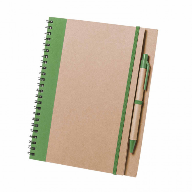 CARNET A SPIRALES NON LIGNE PERSONNALISABLE 'BIG RAMSES' - vert