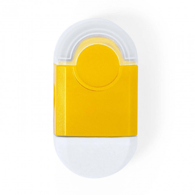 TAILLE CRAYON AVEC GOMME PERSONNALISABLE 'MOLLY' - jaune