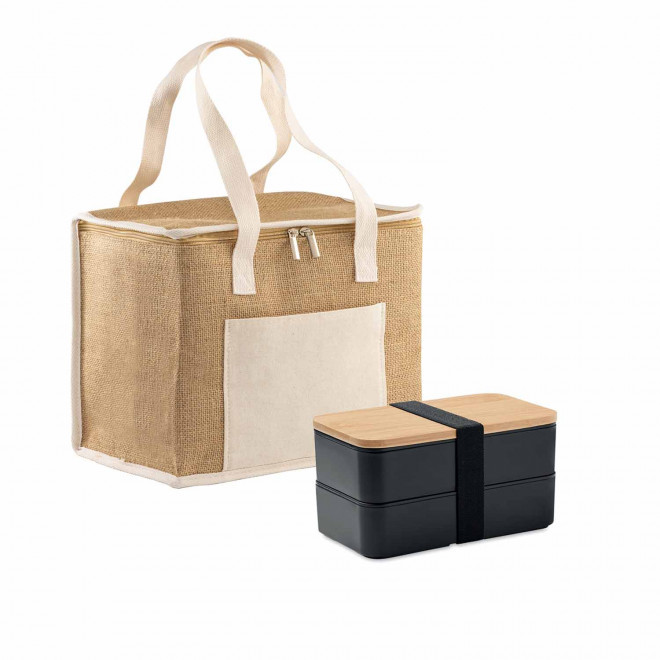 SET PERSONNALISE LUNCHBOX ET SAC ISO 'CARLITO ONE' - noir