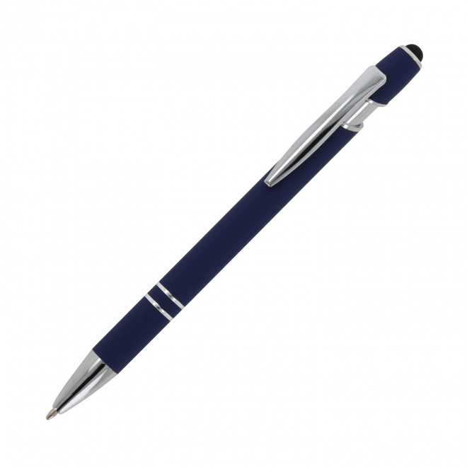 STYLO EN METAL MINE BLEUE PERSONNALISABLE 'PRINCY' - bleu foncé