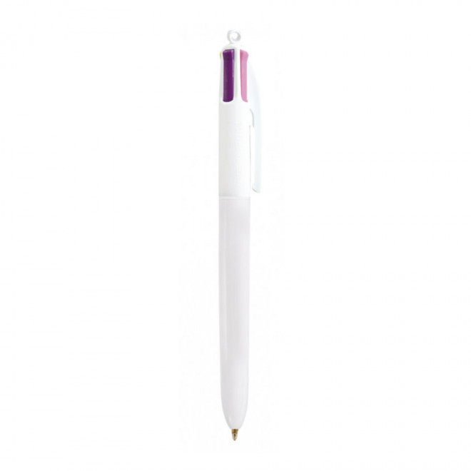 STYLOS BIC® PERSONNALISÉS 4 COULEURS 'FASHION' - EXPEDITION EXPRESS 72H - blanc
