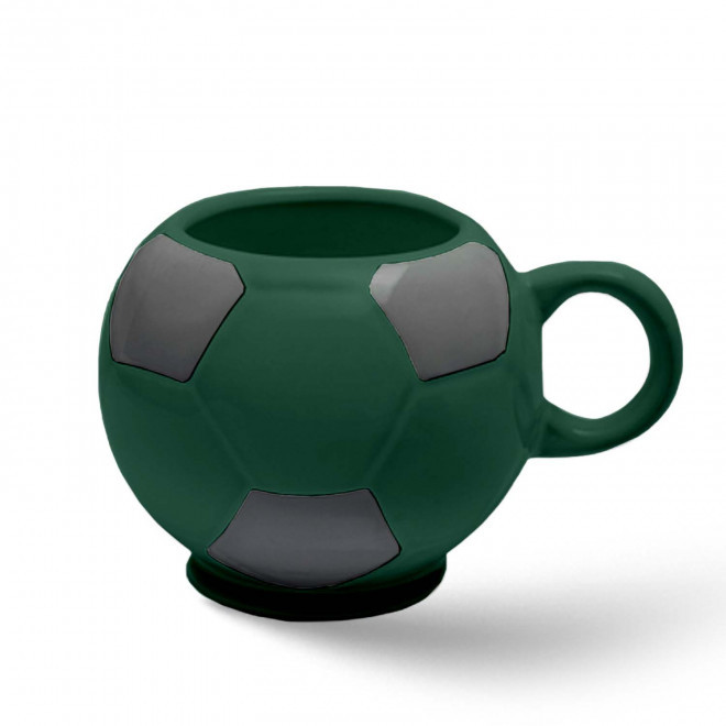 MUG BALLON DE FOOT MIE 320ML PERSONNALISABLE 'FOTY' - vert foncé