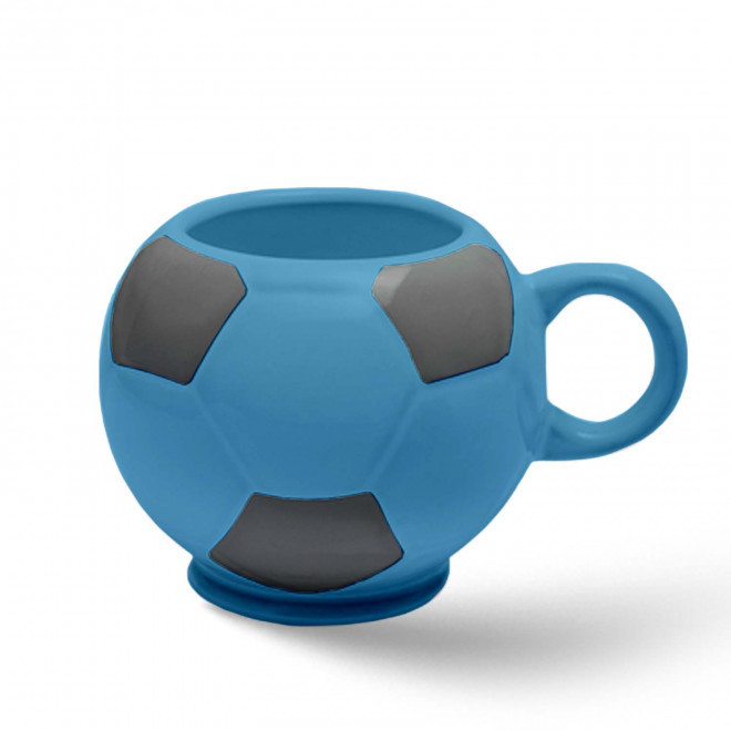 MUG BALLON DE FOOT MIE 320ML PERSONNALISABLE 'FOTY' - bleu clair