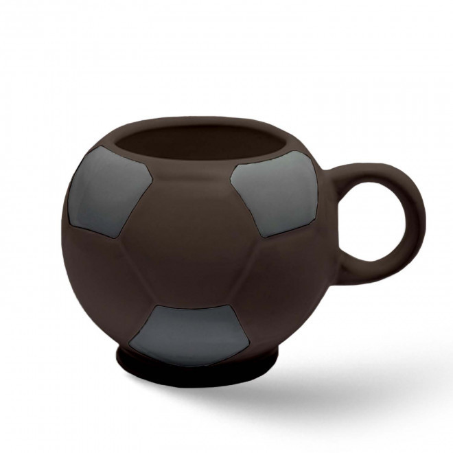 MUG BALLON DE FOOT MIE 320ML PERSONNALISABLE 'FOTY' - marron mat