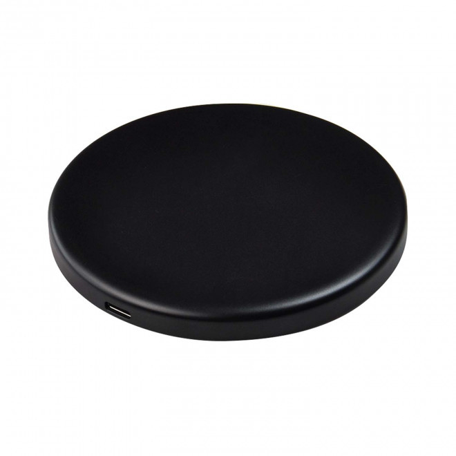 CHARGEUR INDUCTION 15W MIF PERSONNALISABLE 'THYKA ROND' - noir