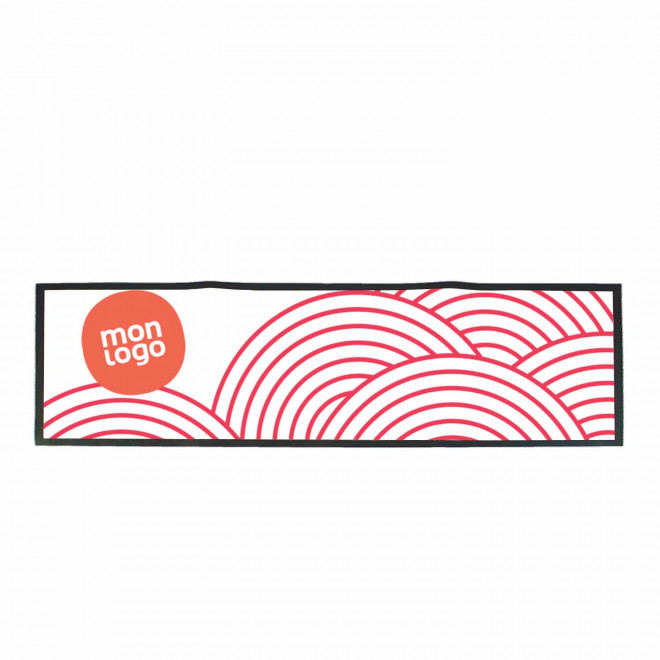 TAPIS DE BAR AVEC LISERE PERSONNALISABLE 'BARTY' - quadrichromie