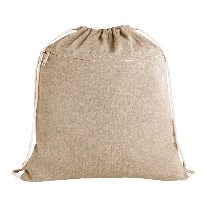 SAC À DOS PERSONNALISÉ AVEC POCHE 'IPORA' - naturel