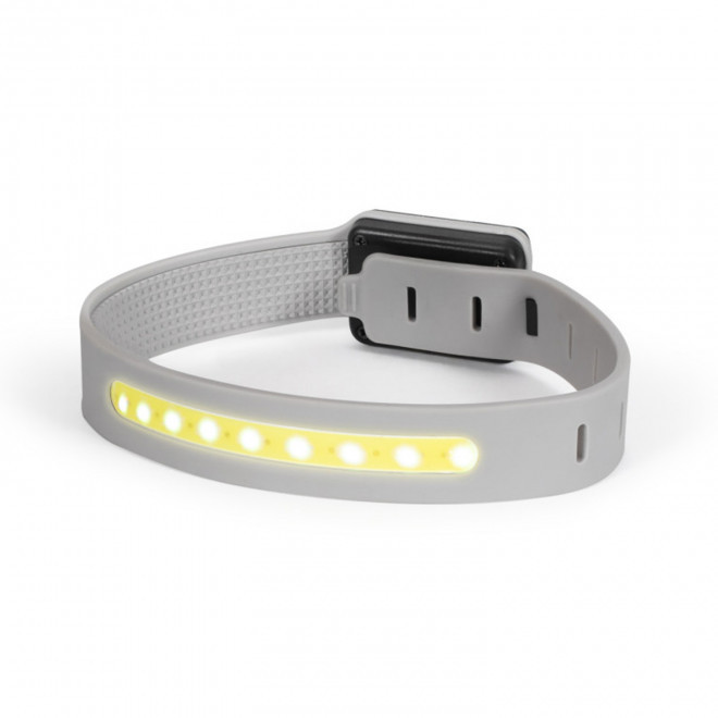 BRASSARD LUMINEUX PERSONNALISE 'VISIBO' - gris