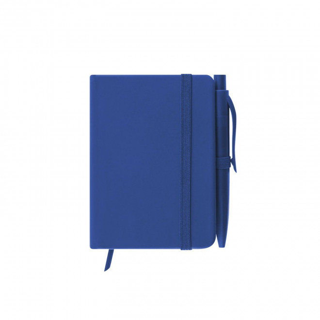 CARNET POCHE PU PERSONNALISE 'TOMO STYLO' - bleu