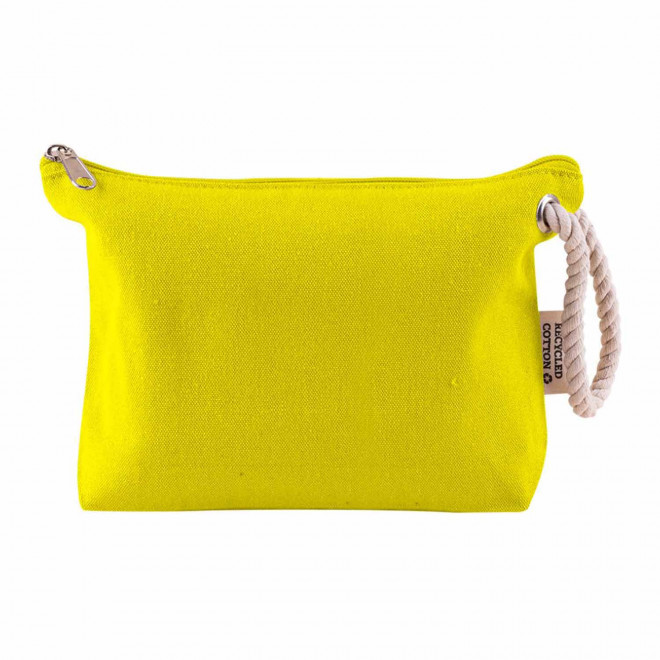 TROUSSE DE TOILETTE RECYCLE PERSONNALISABLE 'MILIE' - jaune