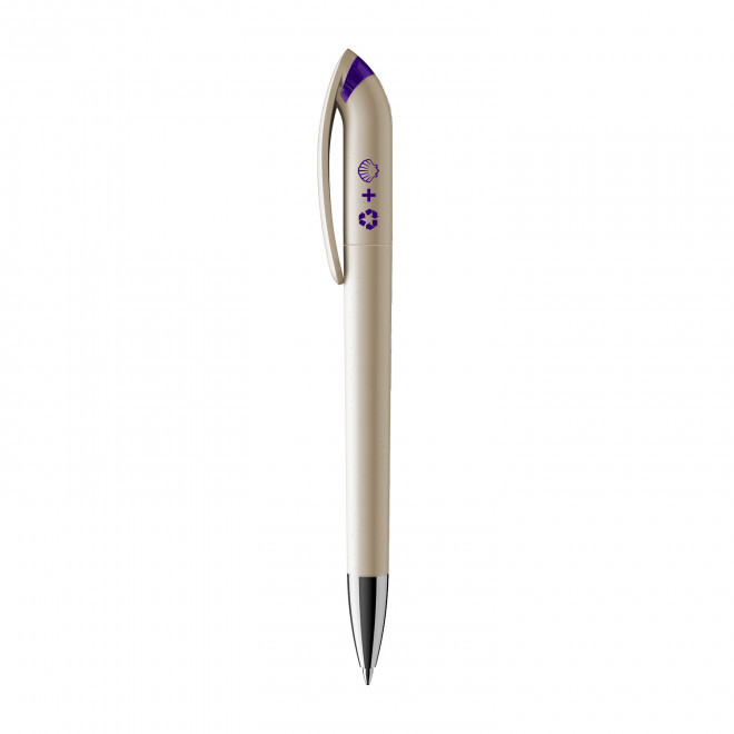 STYLO RECYCLE PERSONNALISABLE 'PEARL CLEAR' - violet