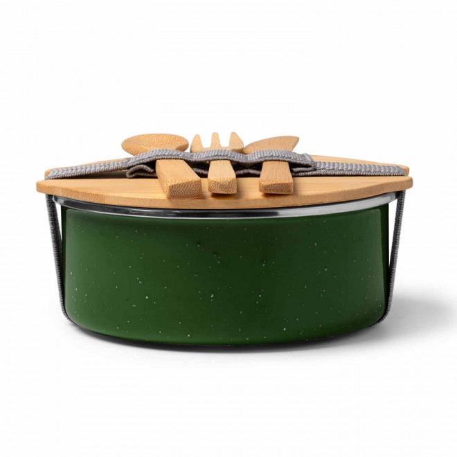 LUNCH BOX RETRO CERAMIQUE 750ML PERSONNALISEE 'GAMIEL' - vert