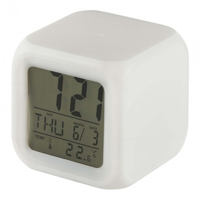 REVEIL CUBE PERSONNALISABLE 'DODO' - blanc