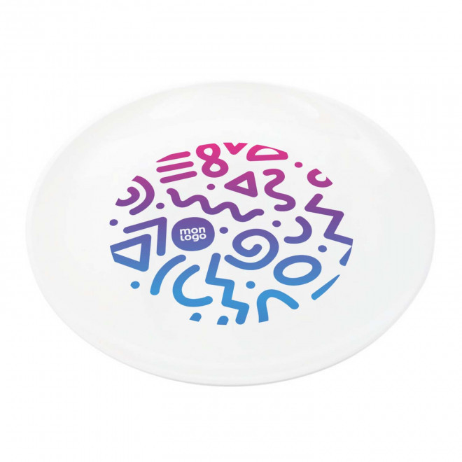 ASSIETTE PERSONNALISÉE A DESSERT 'ARRY QUADRI'  - blanc