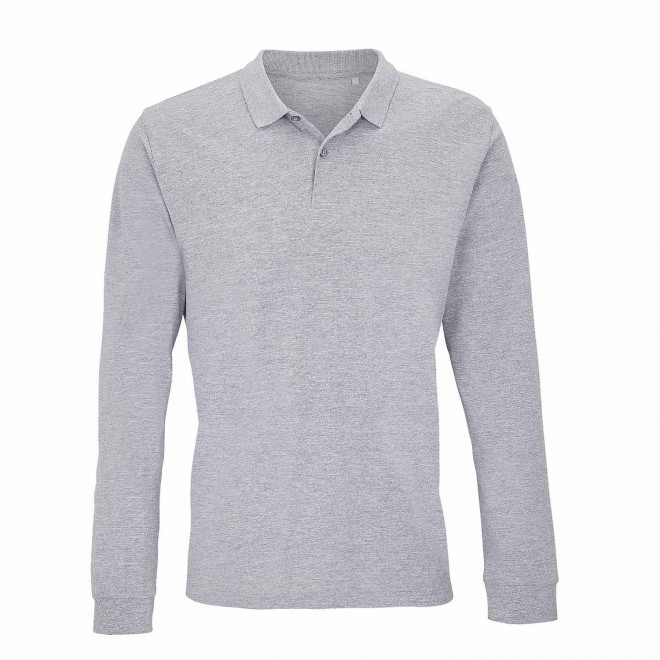 POLO MIXTE BIO COULEUR PERSONNALISABLE 'PLANET LSL' - gris chiné