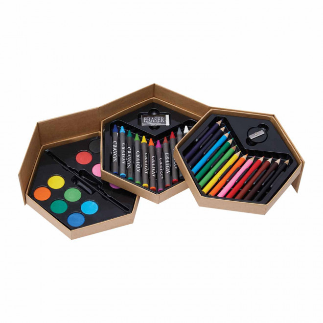 COFFRET A DESSIN PERSONNALISE 'TALENTUS MINI' - marron
