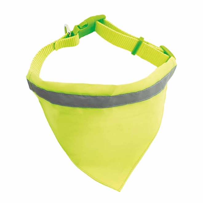 COLLIER VISIBILITE ANIMAUX PERSONNALISABLE 'DOGGY' - jaune fluo