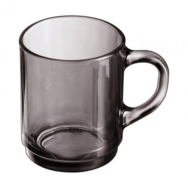 MUG EN VERRE LUMINARC 250ML PERSONNALISE 'ALBA' - gris