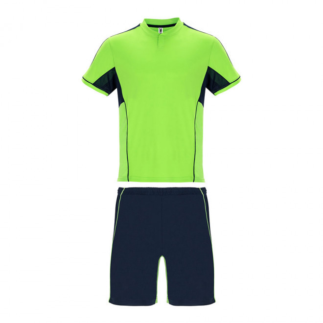 ENSEMBLE DE SPORT PUBLICITAIRE MIXTE 'EQUIPO' - vert fluo/marine
