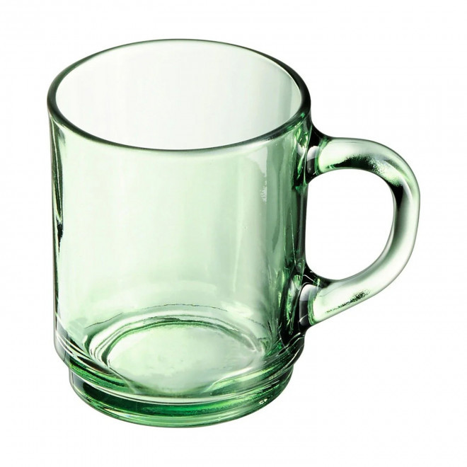 MUG EN VERRE LUMINARC 250ML PERSONNALISE 'ALBA' - vert