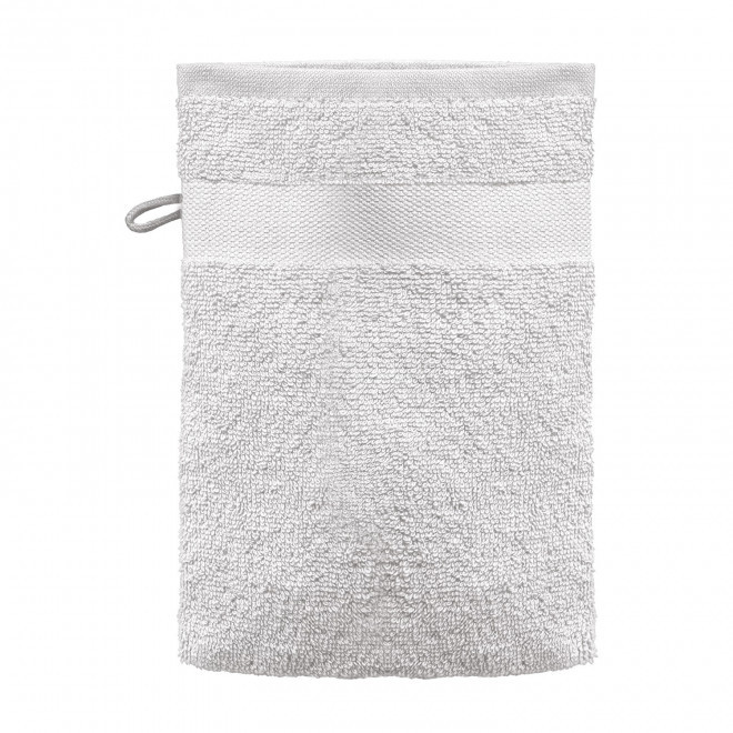 GANT DE TOILETTE COTON PERSONNALISE 'PETOUCLINE' - blanc