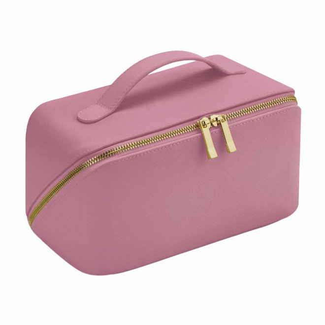 TROUSSE DE TOILETTE PU PERSONNALISABLE 'REBEKA' - rose